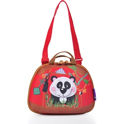 Okiedog Taška na svačinu přes rameno Panda červená