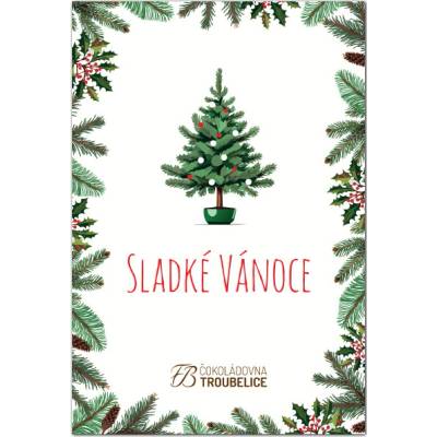 Čokoládovna Troubelice Čokoláda Veselé Vánoce č. 3 mléčná 51% 120 g