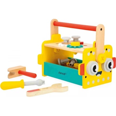 Janod BricoKids nářadí a stavebnice v přenosném boxu