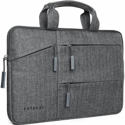 Satechi Fabric Carrying Case 13 - елегантна чанта за MacBook Pro 13, Air 13 и лаптопи до 13.3 инча (тъмносив) (ST-LTB13)