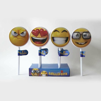 Bohemia Gifts Smiley lízátka XL 8 ks lízátek uvnitř široký úsvěv vykulený 64 g