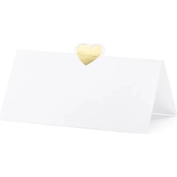 Image 1 of PartyDeco Табелки за име - златно сърце 10 бр