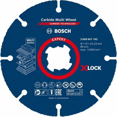 Bosch víceúčelový řezný kotouč EXPERT Carbide Multi Wheel X-LOCK 115 mm, 22,23 mm 2608901192