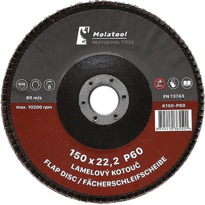 Molatool Lamelový brusný kotouč 150 mm P60 K150-P60