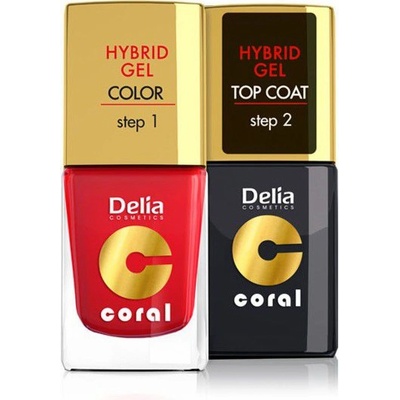 Delia Hybrid Coral Gel lak 25 bílý 11 ml