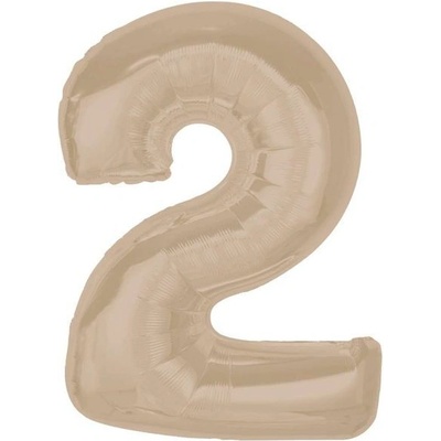 Godan Balónek fóliový číslo 2 matný latte 92cm