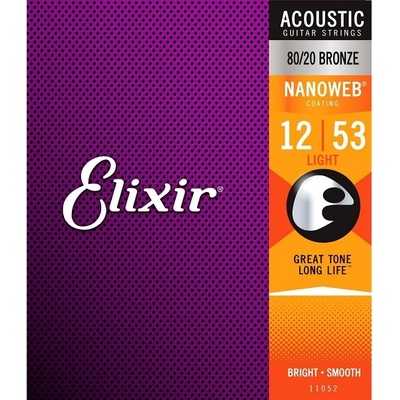 Elixir Струни за акустична китара NANOWEB Bronze Light 12-53 ELIXIR 11052