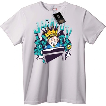 NOONEBRAND Тениска Джак Го! Кралят на Карикатурата - 7XL, White