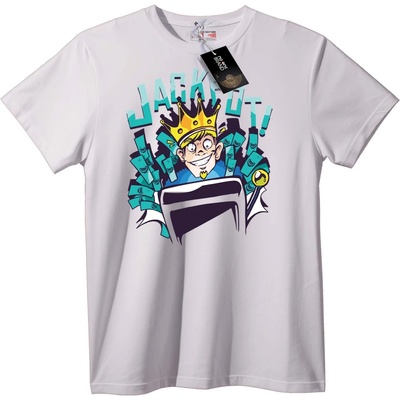 NOONEBRAND Тениска Джак Го! Кралят на Карикатурата - 7XL, White