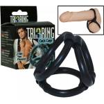  Пенис пръстени, изградете клетка - Tri RIng Cock Cage Black (SEVCR00279)