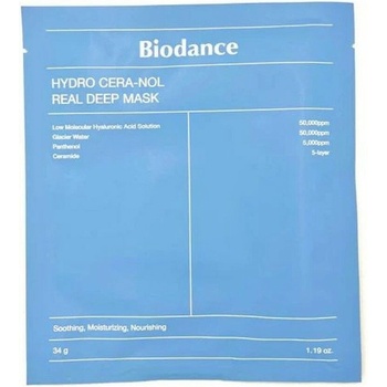 Biodance Hydro Cera-Nol Real Deep Mask hydrogélová výživná a hydratačná maska 34 g 1 kus