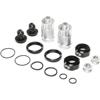 Losi Сребърно тяло на амортисьор Losi, капачки Fox (2): DBXL-E 2.0