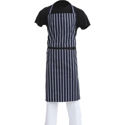 Whites Chefs Clothing zástěra extra velká řeznický proužek v námořnické modré