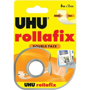 UHU двустранно залепваща лента Rollafix 6 м x 12 мм