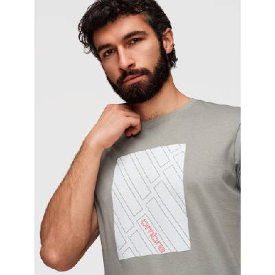 Ombre Clothing Мъжко памучно тристание с геометричен принт - сиво V3 OM-TSPT-0259 Ombre Clothing Ombre Clothing | Siv | МЪЖЕ | S