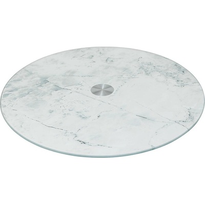 5five Simply Smart Skleněný otočný servírovací tác White Marble 32 cm