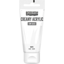Pentart Krémová akrylová barva pololesklá 60 ml BÍLÁ