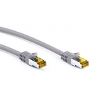 Goobay RJ45 пач кабел CAT 6A S/FTP (PiMF), 500 MHz, с необработен кабел CAT 7, сив 91612 (91612)