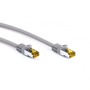 Goobay RJ45 пач кабел CAT 6A S/FTP (PiMF), 500 MHz, с необработен кабел CAT 7, сив 91612 (91612)