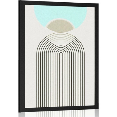 Plakát duha budoucnosti Mid-Century - 60x90 no frame