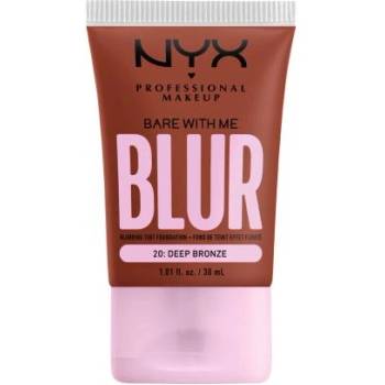 NYX Professional Makeup Bare With Me Blur Tint Foundation матиращ фон дьо тен със средно покритие 30 ml нюанс 20 Deep Bronze