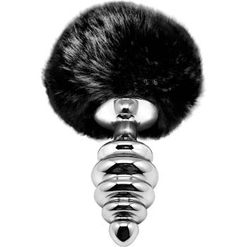 Image 1 of Alive Metal Anal Fluffly Twist Plug M Black