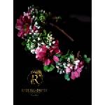 Radi handmade Ежедневна диадема за коса с тъмно цикламени маргаритки (597)