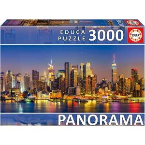 Educa Панорамен пъзел Educa от 3000 части - Ню Йорк Скайлайн (EDU19948)