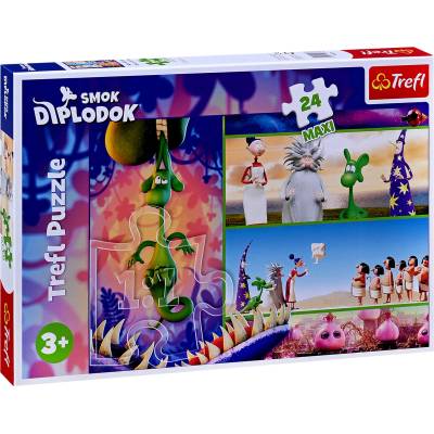 Trefl Пъзел Trefl от 24 макси части - Любопитното динозавърче Диплодок (14376)