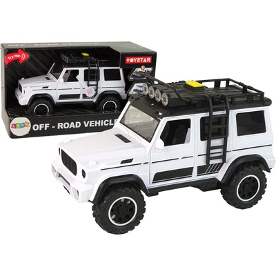 Lean Toys Terénne auto biele 1:14