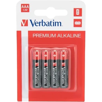Image 1 of Verbatim Батерия, Verbatim ALKALINE BATTERY AAA 4 PACK (HANGCARD) (49920)