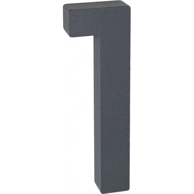 Domové číslo 3D „1“, 100 mm, hliník, matný antracit, RN.100LV.1.AL.AM.3D