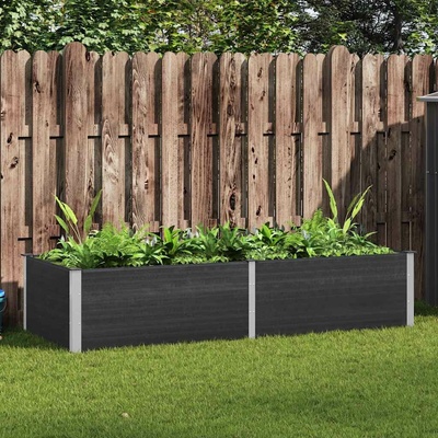 VidaXL vyvýšený záhon 250 x 100 x 54 cm dřevoplast šedý