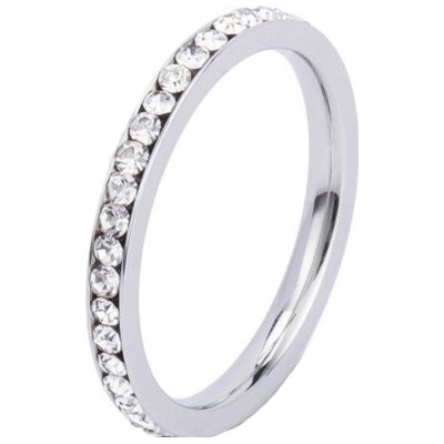 Ornamenti Prstýnek Luxury Zirconia thin silver SA2641