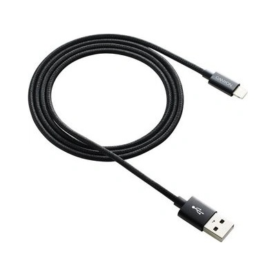 Canyon CNE-CFI3B Lightning/USB, bez Apple certifikácie MFi, opletený, 1m, černý