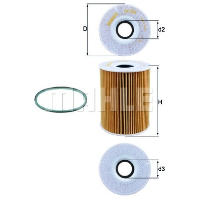 Olejový filter MAHLE ORIGINAL OX 254D4 (OX254D4)