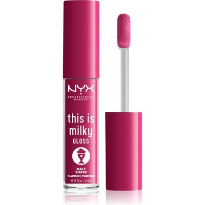 NYX Cosmetics This is Milky Gloss Milkshakes хидратиращ блясък за устни парфюмиран цвят 12 Malt Shake 4ml