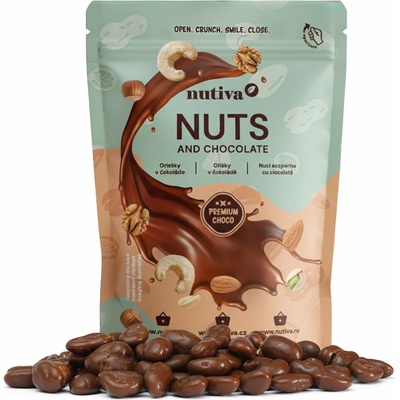 NUTIVA Arašidy v mliečnej čokoláde 200 g