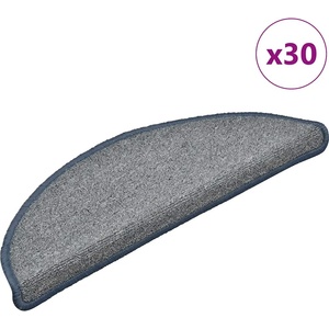 vidaXL Изтривалки за стълби, 30 бр. , 56x17x3 см, светло сиви и сини, полукръгли (3365748)