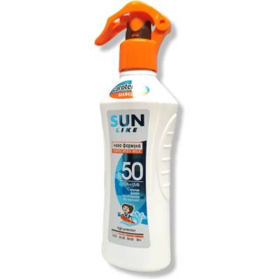 Sun like слънцезащитно мляко, Помпа, spf 50, Кидс, 200мл