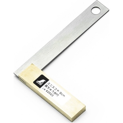 Shinwa Nerezový mini uholník s robustnou mosadznou základňou 90 mm 7593