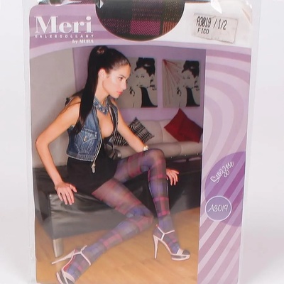 Кариран чорапогащник в три цвята - 50den