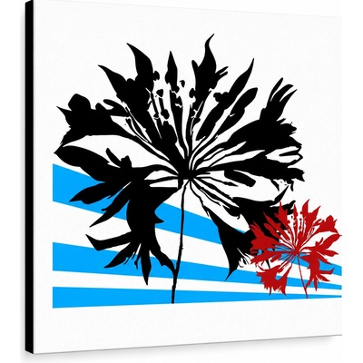 Ručne maľovaný POP Art obraz Flower - 50x50 cm