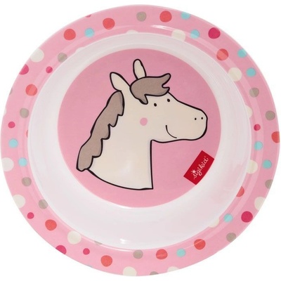 Melamin baby mistička HOPPE DOT kůň 15,5cm sigikid
