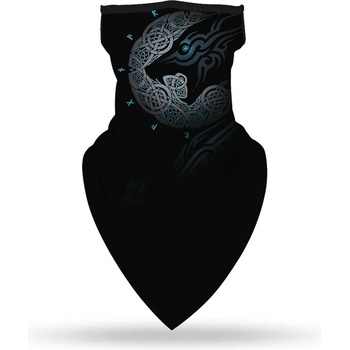 Hoodstyle Бандана маска с уши нов дизайн HoodStyle Bandana Design WolfBNZ-g2 - Черен, размер