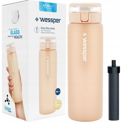 Wessper ActiveMax Clarti Glass 0,68 l béžová / hnedá