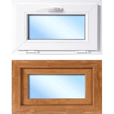 OknaDvereNaMiru.cz Plastové okno sklopné, zlatý dub / bílá, 60x40 cm – Hledejceny.cz