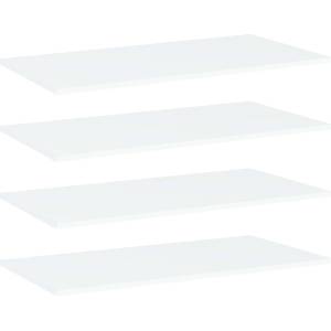 vidaXL Рафтове за етажерка, 4 бр, бели, 80x40x1, 5 см, инженерно дърво (805330)