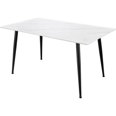 Interior DE Jídelní stůl MILANO II 140 cm keramika vzhled bílý mramor JS46892