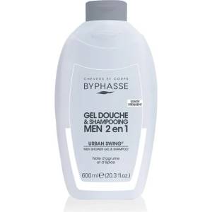 BYPHASSE Men Urban Swing 2 in 1 Shower Gel & Shampoo 600ml - душ гел и шампоан за мъже